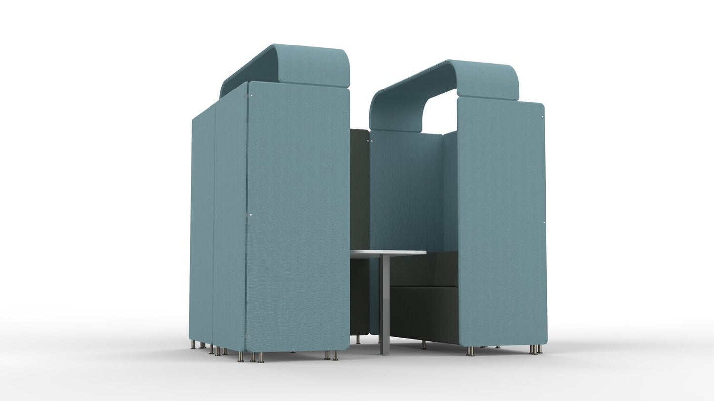 AirSpace™ Lounge 4-Seater Meeting Booth with Canopy
