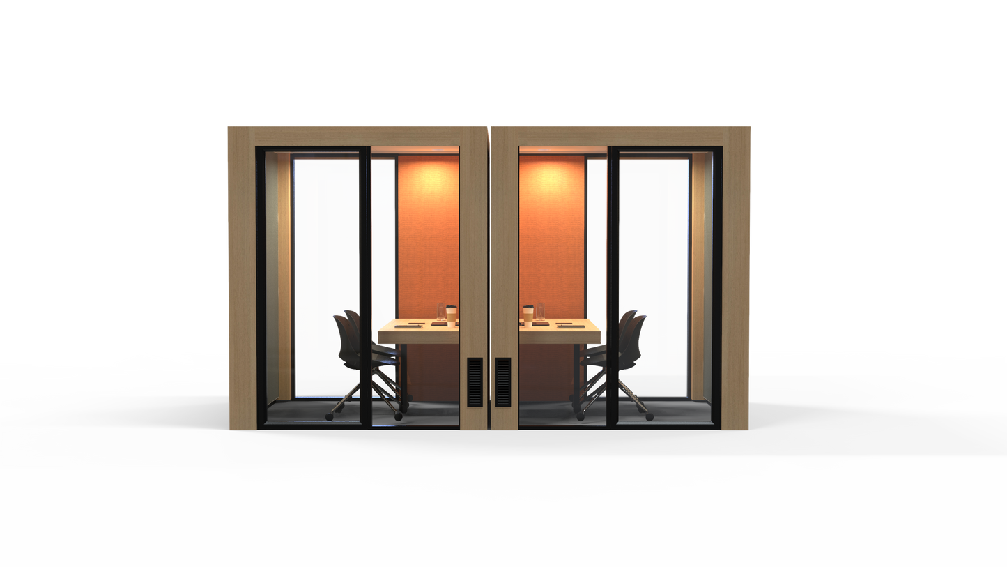 QuickPod™ - 2-Seater side/side Focus Task Pod - 2000L x 2000W x 2400H