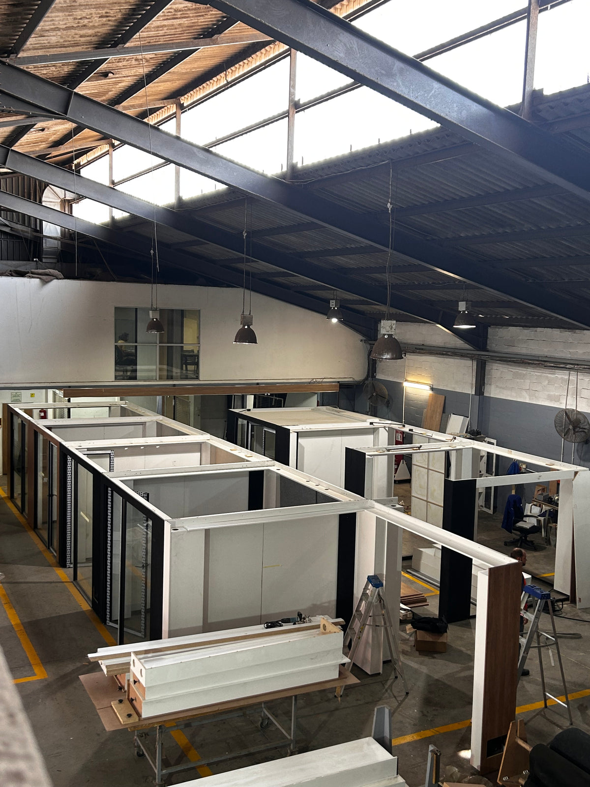 Industrial setting with metal structures and equipment